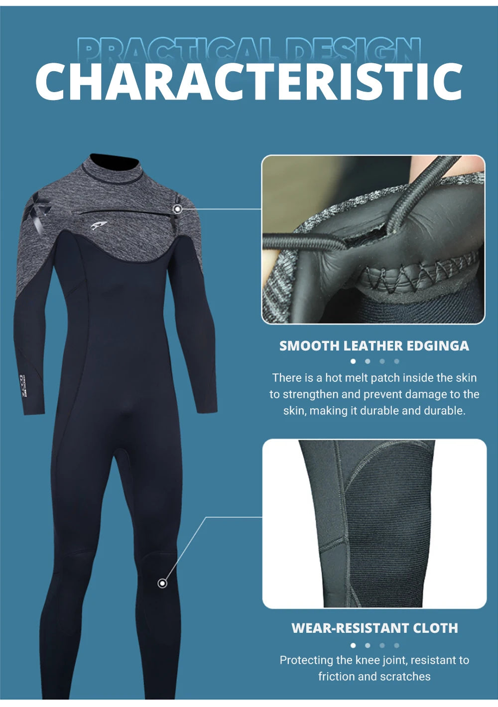 ZECO 3/2MM Neoprene Surf Wetsuit