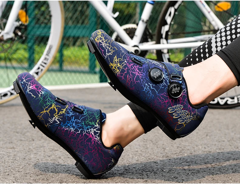 Lightning Colorful Road Cycling Shoes